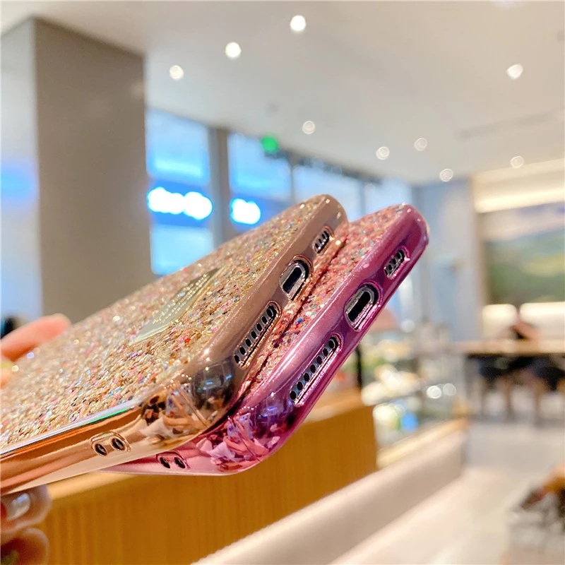 Bling Glitter Phone Cases For iphone 11 Pro Max 12 Pro Mini XR XS 8 X 7 Plus stars are shining pink electroplate Shockproof case
Bling Glitter Phone Cases For iphone 11 Pro Max 12 Pro Mini XR XS 8 X 7 Plus stars are shining pink electroplate Shockproof case