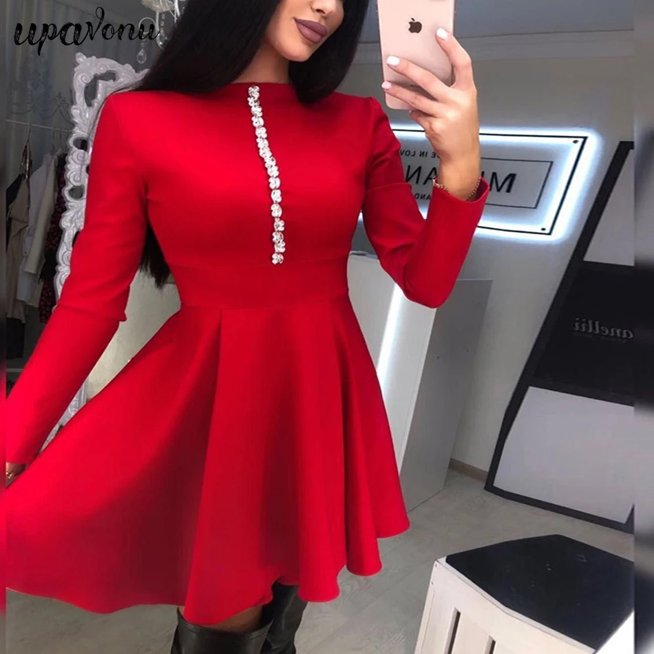 Free Shipping 2021 New Women Red Diamond Dress O-Neck Long Sleeve Black Sexy A-Line Dress Celebrity Club Party Mini Dress Vesido
Free Shipping 2021 New Women Red Diamond Dress O-Neck Long Sleeve Black Sexy A-Line Dress Celebrity Club Party Mini Dress Vesido