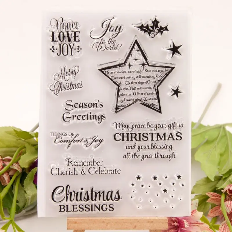 P15D Christmas Star Silicone Clear Seal Stamp DIY Scrapbooking Embossing Photo Album Decorative Paper Card Craft Art Handmade
P15D Christmas Star Silicone Clear Seal Stamp DIY Scrapbooking Embossing Photo Album Decorative Paper Card Craft Art Handmade