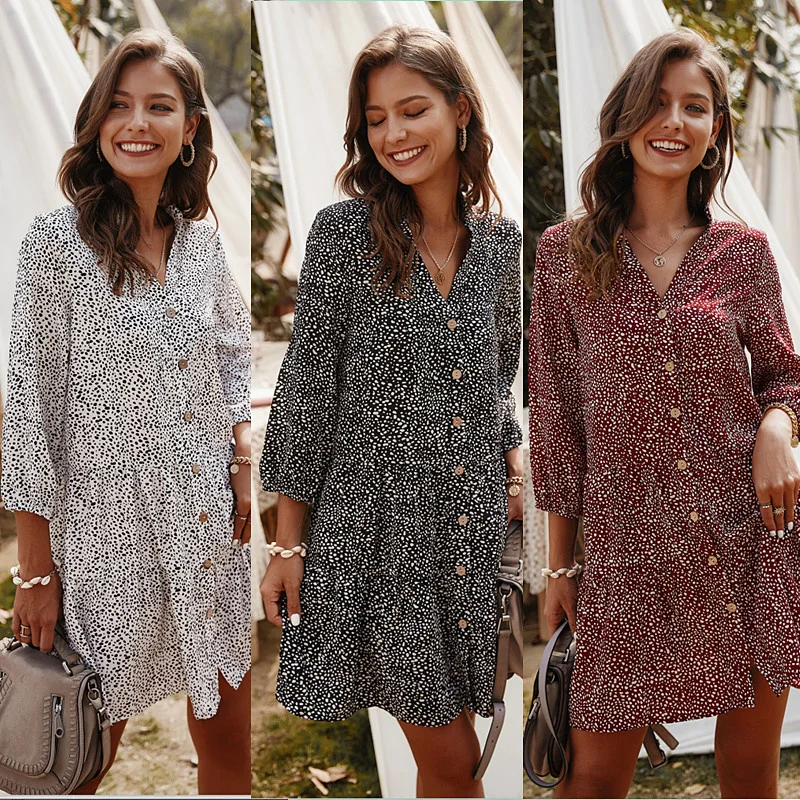 2021self Designed Women's Small Floral Dress Short Autumn and Winter Quarter Sleeve Skirt
2021self Designed Women's Small Floral Dress Short Autumn and Winter Quarter Sleeve Skirt