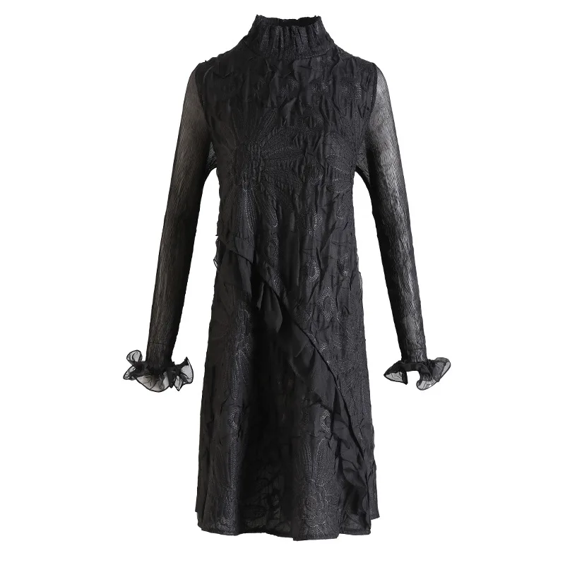 French Style Black Dress Autumn Winter 2020 New Women's Lace Long Sleeve Dress
French Style Black Dress Autumn Winter 2020 New Women's Lace Long Sleeve Dress