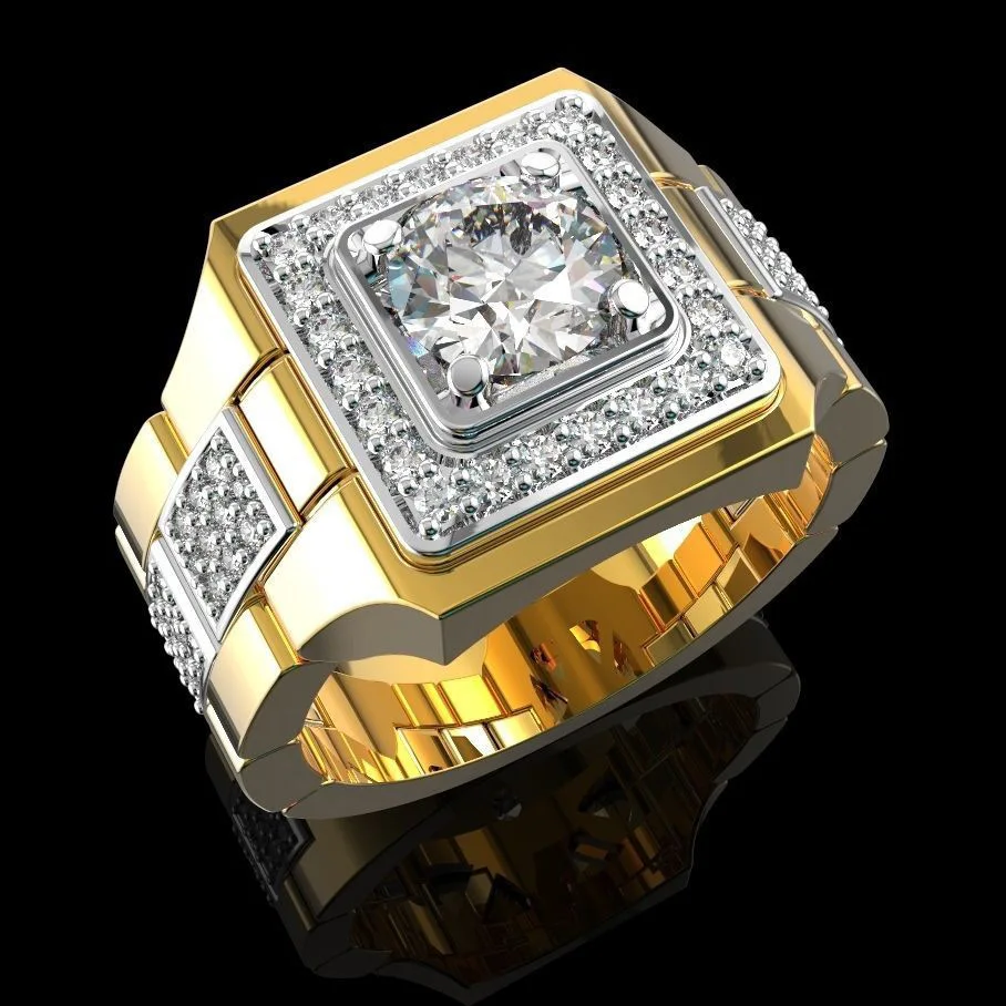 High-end Zircon Watch Men's Ring Gold-plated Two-tone Engagement Ring Gift jewelry ring wholesale
High-end Zircon Watch Men's Ring Gold-plated Two-tone Engagement Ring Gift jewelry ring wholesale