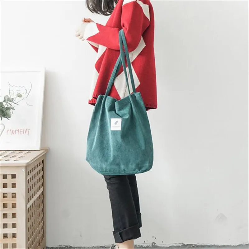 Women's Handbags Student Corduroy Tote Female Canvas Shoulder Bags Reusable Women Bag Shopping Beach Bag 6 Colors Foldable
Women's Handbags Student Corduroy Tote Female Canvas Shoulder Bags Reusable Women Bag Shopping Beach Bag 6 Colors Foldable
