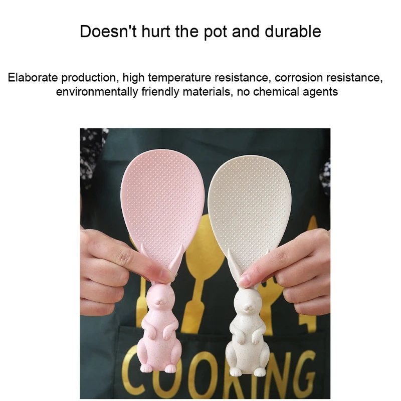 Q9QF Standing Rice Spoon with Rabbit Shape Handle Wheat Straw Non-Stick Shovel Scoop
Q9QF Standing Rice Spoon with Rabbit Shape Handle Wheat Straw Non-Stick Shovel Scoop