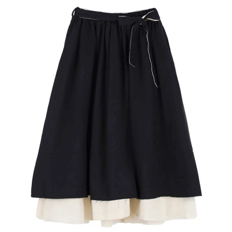 DEAT High Elastic Waist Contrast Color Ruched Patchwork Irregular Half-body Black Skirt Women Fashion Spring Summer 2021 7D0001
DEAT High Elastic Waist Contrast Color Ruched Patchwork Irregular Half-body Black Skirt Women Fashion Spring Summer 2021 7D0001