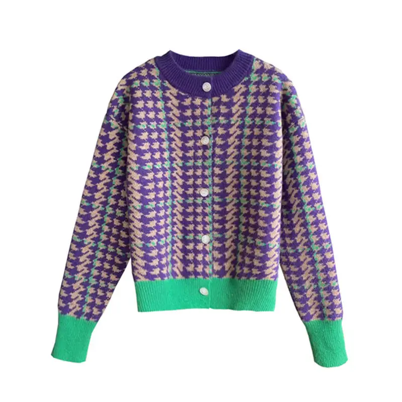 Color contrast sweater cardigan women's winter top loose Short Knitwear coat women
Color contrast sweater cardigan women's winter top loose Short Knitwear coat women