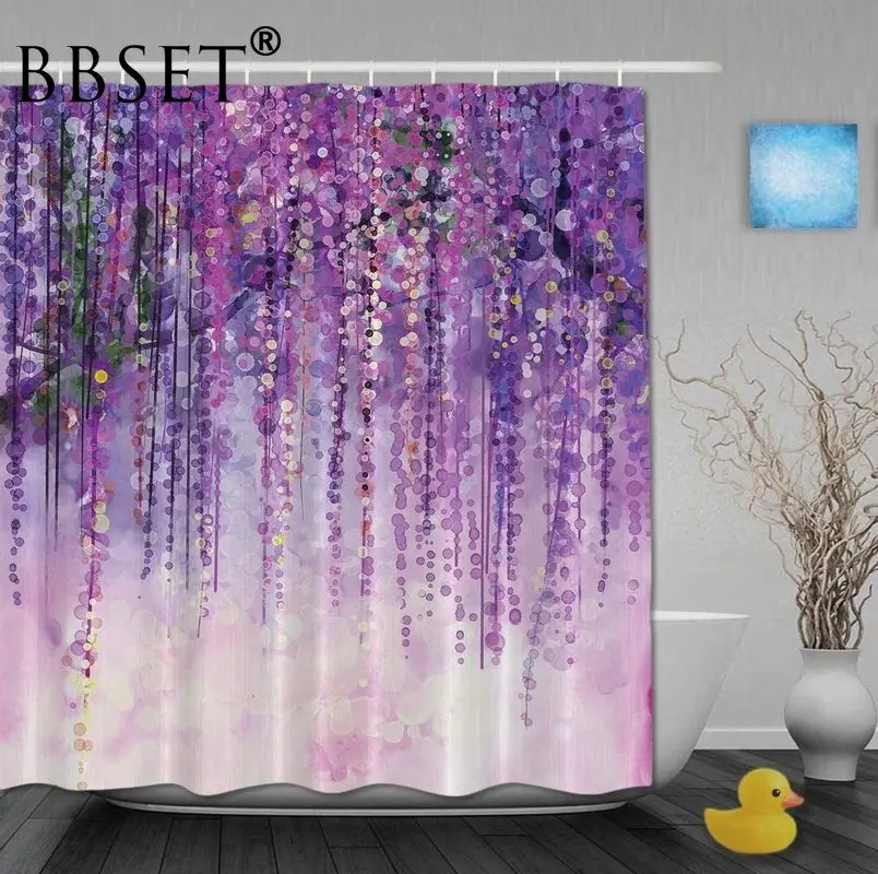 Watercolor Paniting Shower Curtain Spring Landscape Wisteria Flowers Pattern Waterproof Multi-size Douchegordijn Bathroom Decor
Watercolor Paniting Shower Curtain Spring Landscape Wisteria Flowers Pattern Waterproof Multi-size Douchegordijn Bathroom Decor
