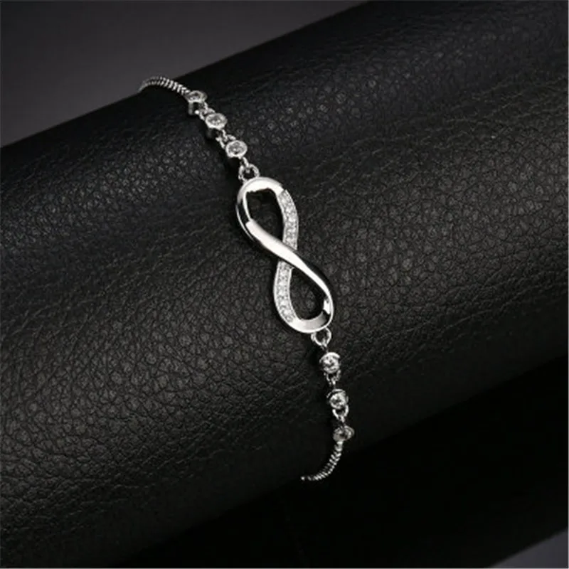 Hangzhi Fashion Zirconia Silve Color Infinity Bracelets Simple Friendship Adjustable Bracelets For Women Wedding Jewelry Gifts
Hangzhi Fashion Zirconia Silve Color Infinity Bracelets Simple Friendship Adjustable Bracelets For Women Wedding Jewelry Gifts