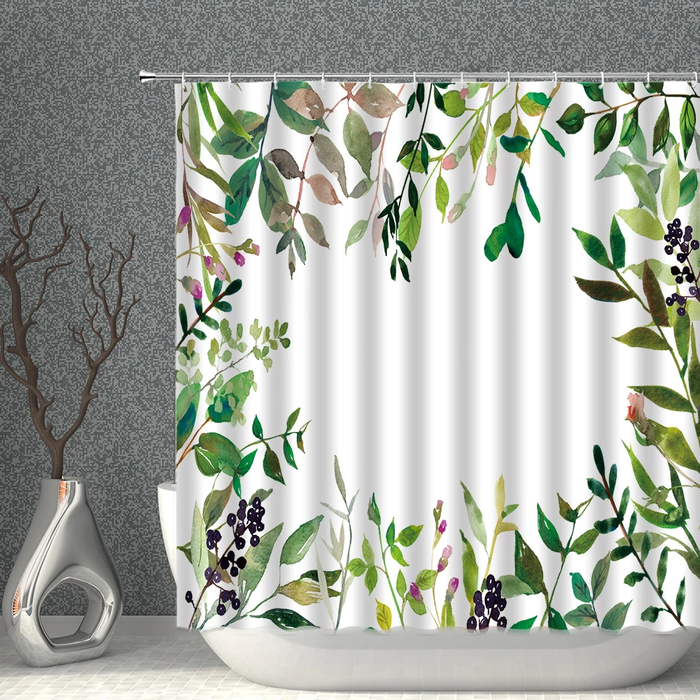 Willow Leaf Shower Curtain Green Plant Flowers Bathroom Curtains Waterproof Polyester Fabric Home Decoration With Hook
Willow Leaf Shower Curtain Green Plant Flowers Bathroom Curtains Waterproof Polyester Fabric Home Decoration With Hook