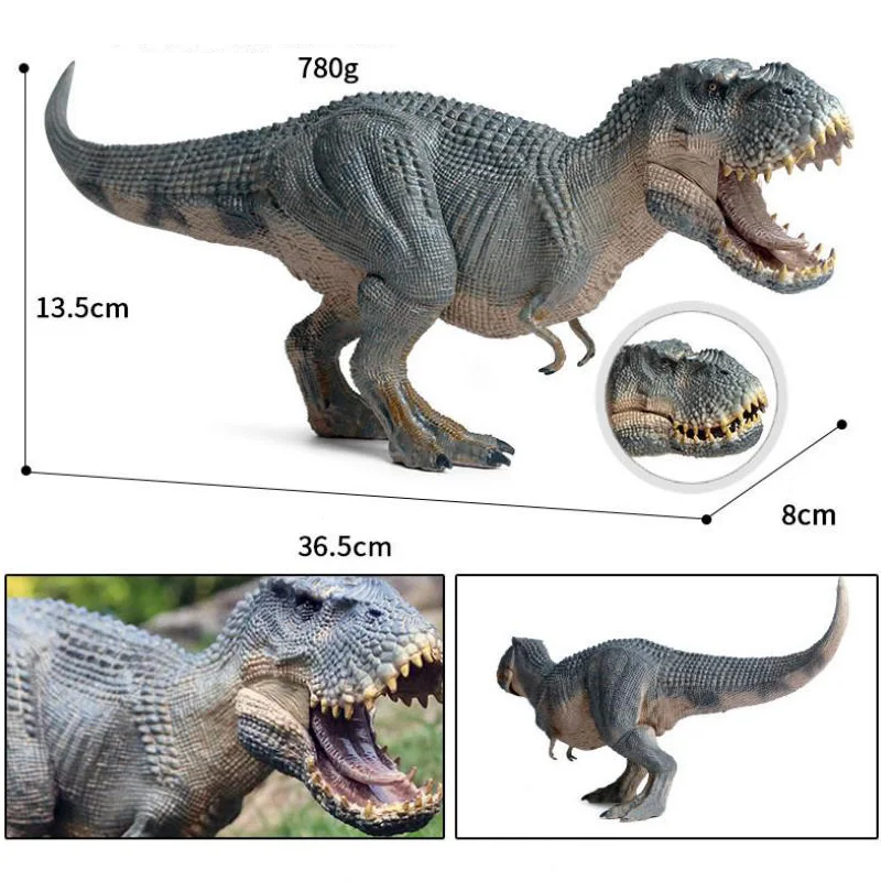 Big Size 34x8x18cm Jurassic Indominus Rex Action Figures Open Mouth Savage Tyrannosaurus Dinosaur World Animals Model Kids Toy | Игрушки и