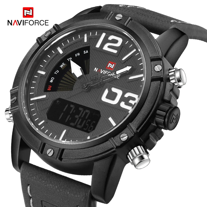 Direct selling NAVIFORCE Best Selling Men Quartz WristWatch Dual Time Casual Sports Alarm Waterproof Date Clock Men Watches
Direct selling NAVIFORCE Best Selling Men Quartz WristWatch Dual Time Casual Sports Alarm Waterproof Date Clock Men Watches