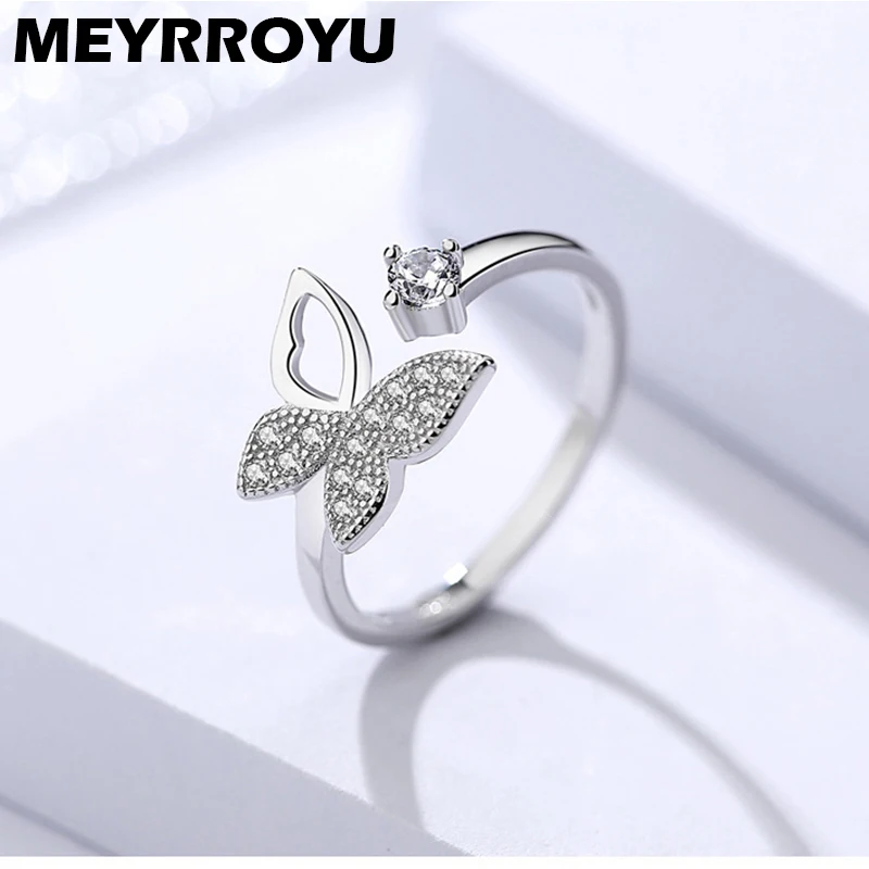 MEYRROYU 925 Sterling Silver Korean Style Fashion Jewelry Butterfly Crystal Stone Open Ring Best Gift for Ladies Birthday Party
MEYRROYU 925 Sterling Silver Korean Style Fashion Jewelry Butterfly Crystal Stone Open Ring Best Gift for Ladies Birthday Party