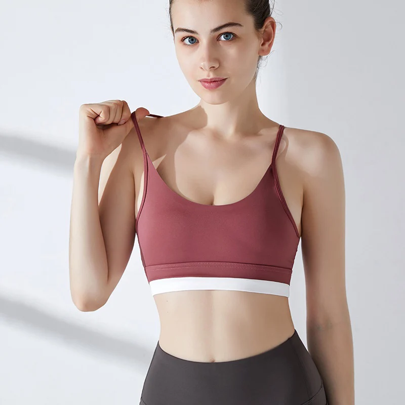 Облегающая женская одежда для йоги контрастных цветов, Новый сетчатый спортивный бюстгальтер с прострочкой, Быстросохнущий дышащий жилет ... 
Облегающая женская одежда для йоги контрастных цветов, Новый сетчатый спортивный бюстгальтер с прострочкой, Быстросохнущий дышащий жилет ...