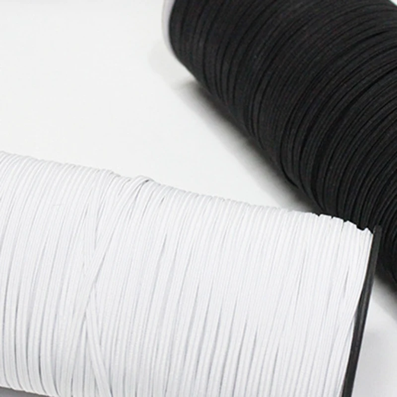 1 Roll Elastic Stretchy Bands Flat Cord for Waist Sewing Clothing Trousers Lingerie Black | Дом и сад
