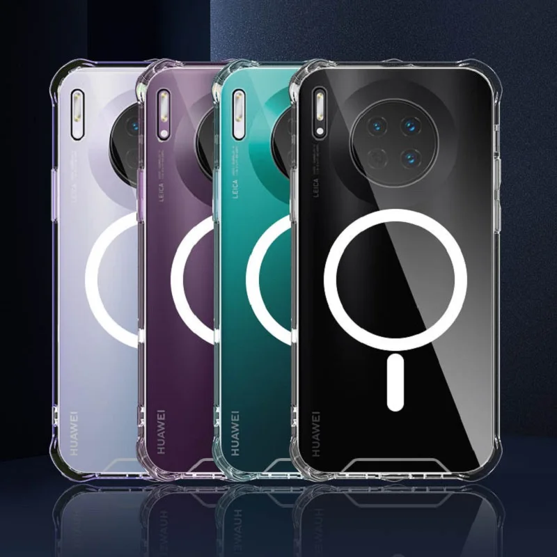 Magnetic Wireless Charging Mobile Phone Case Airbag Four-corner Anti-fall Transparent Protective Cover For Huawei Mate40 P40
Magnetic Wireless Charging Mobile Phone Case Airbag Four-corner Anti-fall Transparent Protective Cover For Huawei Mate40 P40