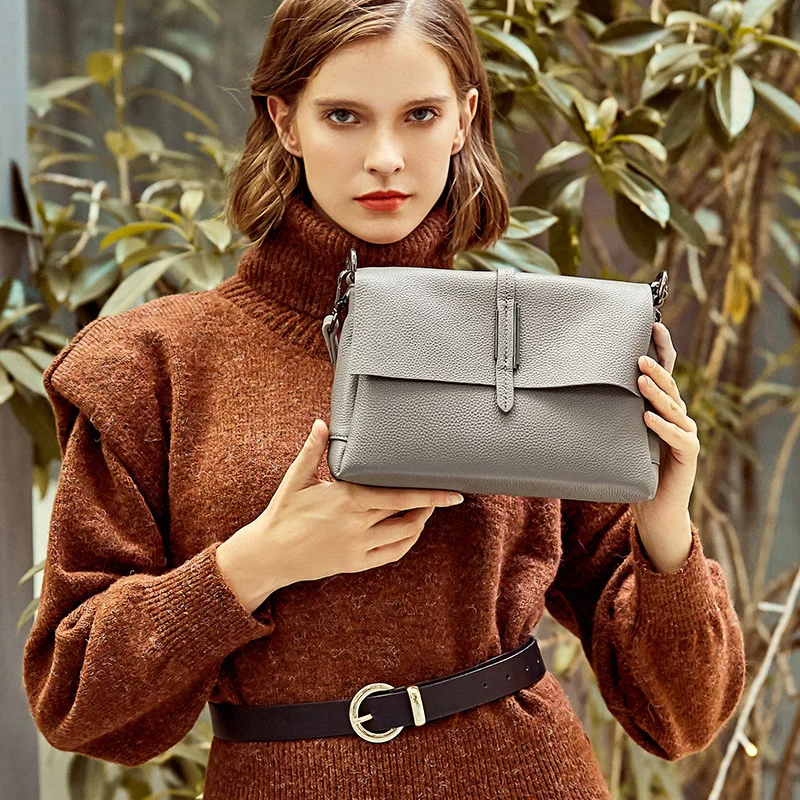 Handbag Crossbody Shoulder Small Flap Bag Women's Genuine Leather Cowhide European And American Fashion Underarm Bags
Handbag Crossbody Shoulder Small Flap Bag Women's Genuine Leather Cowhide European And American Fashion Underarm Bags