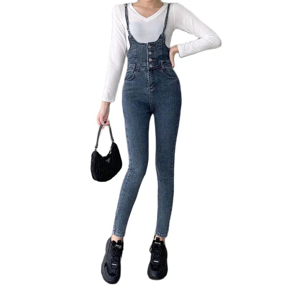Casual denim overalls 2021 fall/winter stretch high waist slim slimming pants jumpsuit fashionable women's clothing
Casual denim overalls 2021 fall/winter stretch high waist slim slimming pants jumpsuit fashionable women's clothing