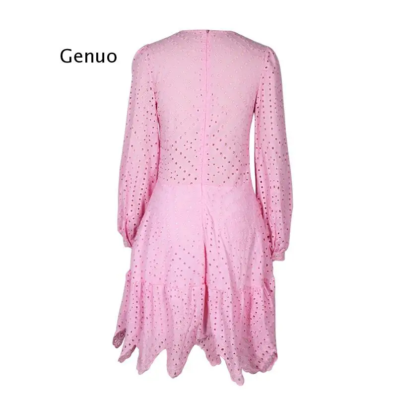 Elegant Hollow Out Dress Women Vintage Solid Pink Long Sleeve Mini Dress Bodycon o Neck High Waist A-Line Dresses Vestidos
Elegant Hollow Out Dress Women Vintage Solid Pink Long Sleeve Mini Dress Bodycon o Neck High Waist A-Line Dresses Vestidos