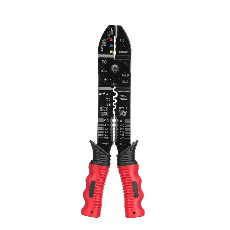 Multi-function Wire Striper Cutter Crimping Plier Electric Cable Cutting Tool With Textured Grip Handle
Multi-function Wire Striper Cutter Crimping Plier Electric Cable Cutting Tool With Textured Grip Handle