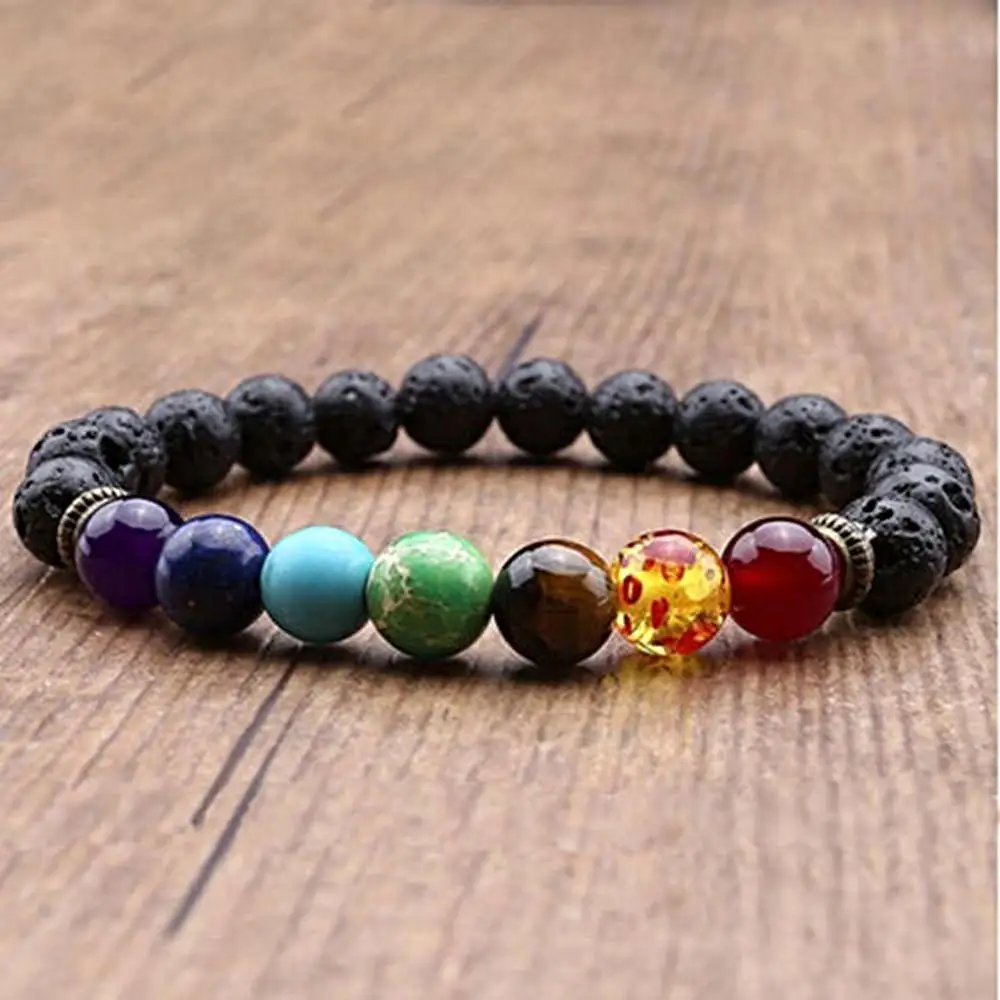 OAIITE 7 Chakra Healing Lava Stone Bracelet 8mm Natural Stone Bead Bracelet for Men Women Yoga Lucky Energy Bracelet
OAIITE 7 Chakra Healing Lava Stone Bracelet 8mm Natural Stone Bead Bracelet for Men Women Yoga Lucky Energy Bracelet