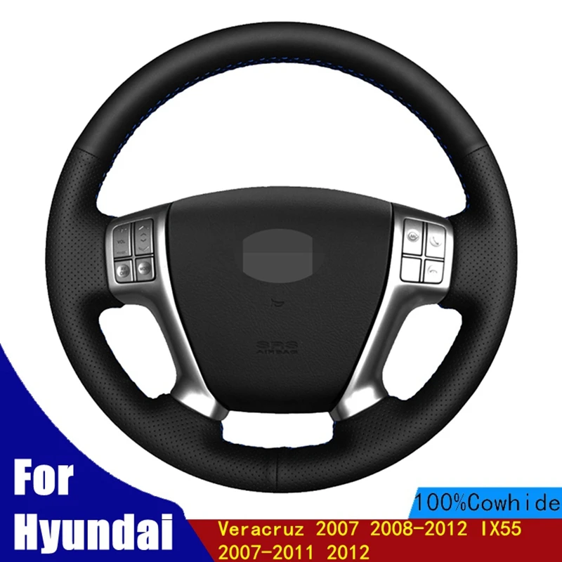 DIY Car Steering Wheel Cover Soft Black Genuine Leather For Hyundai Veracruz 2007 2008-2012 IX55 2007 2008 2009-2011 2012
DIY Car Steering Wheel Cover Soft Black Genuine Leather For Hyundai Veracruz 2007 2008-2012 IX55 2007 2008 2009-2011 2012