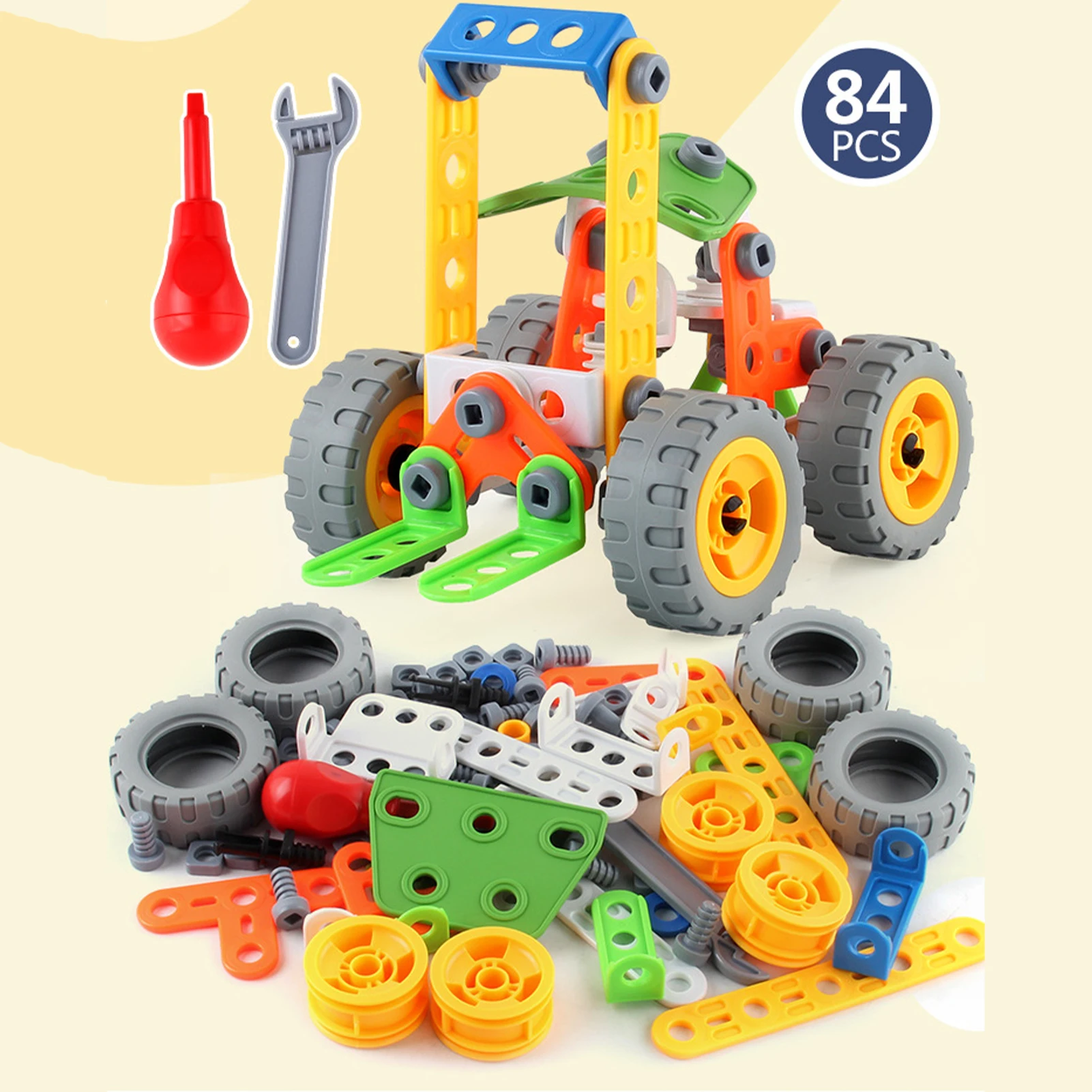 84PC DIY Engineering Vehicle Soft Rubber DIY Assembly Engineering Vehicle Car Building Blocks Kit Puzzle Education Game For Kids
84PC DIY Engineering Vehicle Soft Rubber DIY Assembly Engineering Vehicle Car Building Blocks Kit Puzzle Education Game For Kids