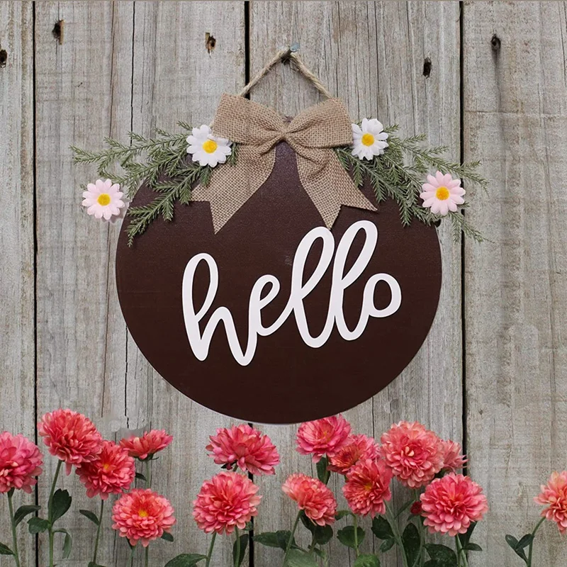 Hello Sign Front Door Decor Rustic Wooden Hanging Sign for Front Porch Wreaths Welcome Sign for Farmhouse Porch
Hello Sign Front Door Decor Rustic Wooden Hanging Sign for Front Porch Wreaths Welcome Sign for Farmhouse Porch