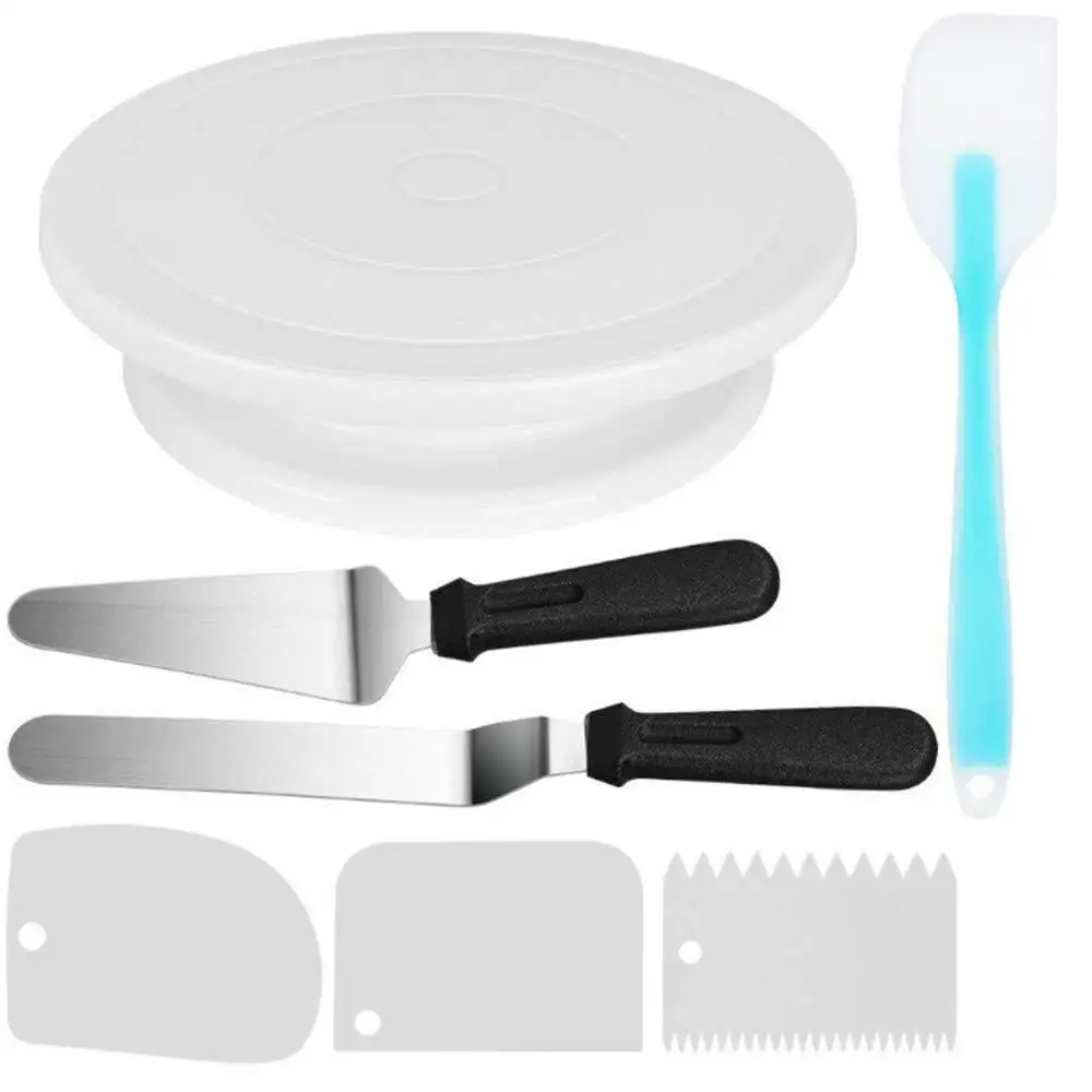 7-piece Cake Turntable Set Cream Decorating Turntable Cream Spatula Cake Decorating Spatula Kit
7-piece Cake Turntable Set Cream Decorating Turntable Cream Spatula Cake Decorating Spatula Kit