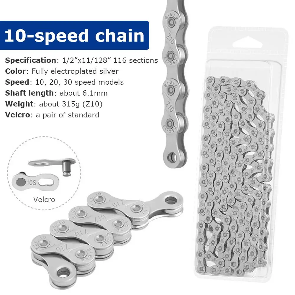 Sliver Electroplated Silver Speed Joint Bicycle Accessories Mountain Bike for 6/7/8/9/10 Chain Bicycle Chain Variable Speed
Sliver Electroplated Silver Speed Joint Bicycle Accessories Mountain Bike for 6/7/8/9/10 Chain Bicycle Chain Variable Speed