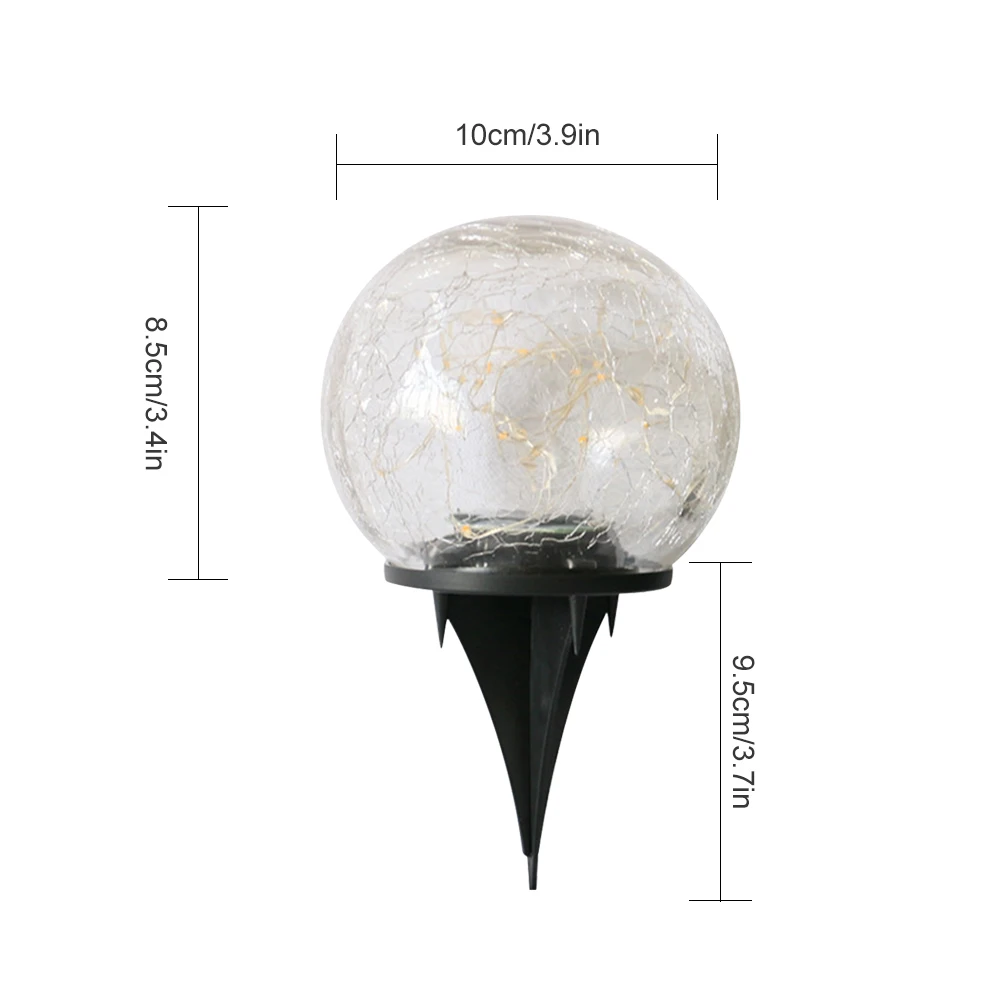 Outdoor Solar Ground Light 20 LED Solar Crackled Ball Lights Patio Path Lawn Ground Landscape Light Night Lamp Garden Decor
Outdoor Solar Ground Light 20 LED Solar Crackled Ball Lights Patio Path Lawn Ground Landscape Light Night Lamp Garden Decor