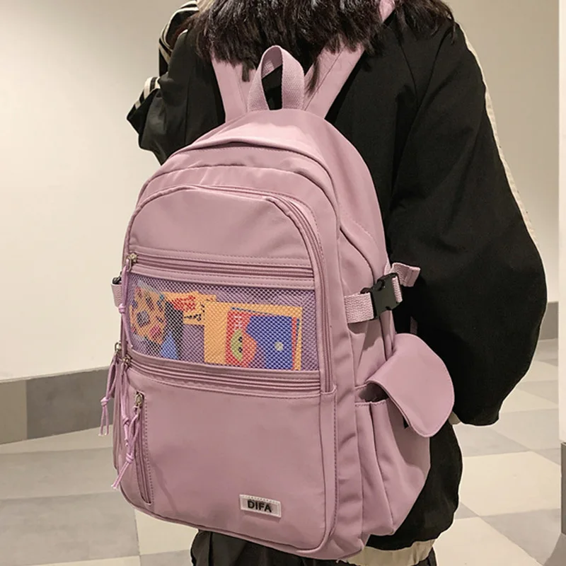 2021 Nylon Women's Backpack With Front Mesh Pocket Durable Casual Travel Rucksack Schoolbag backpacks For Teenage Girls
2021 Nylon Women's Backpack With Front Mesh Pocket Durable Casual Travel Rucksack Schoolbag backpacks For Teenage Girls