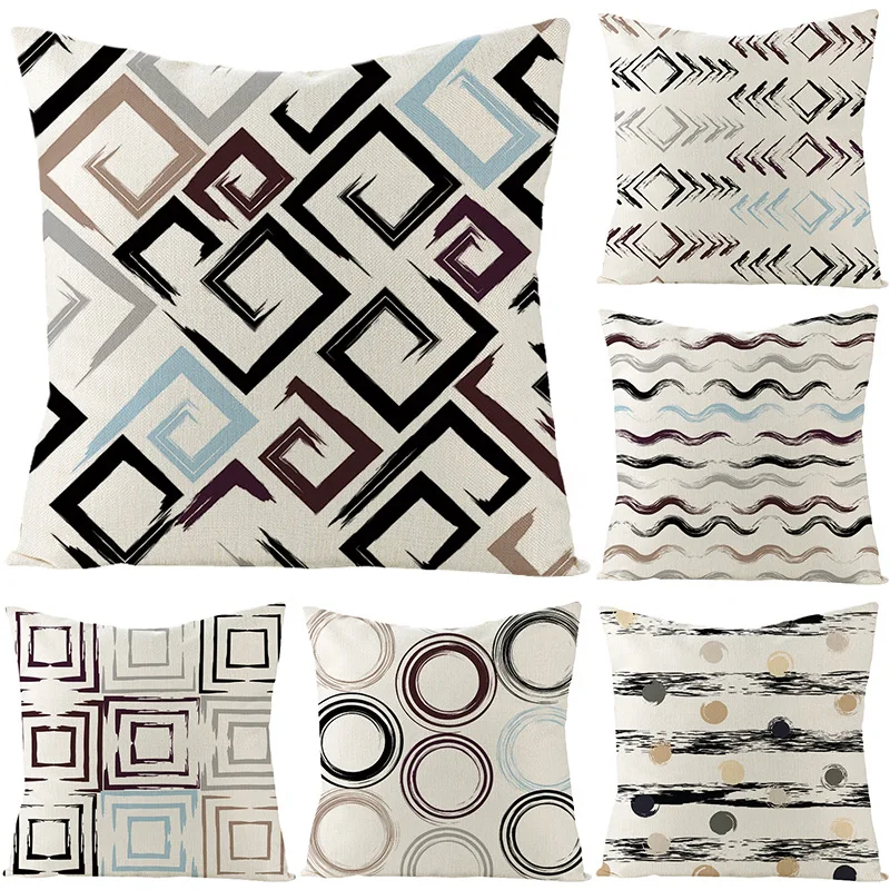 Striped Dot Cushion Cover Nordic Abstract Linen Home Decorative Pillowcase Geometric Sofa Bed Car Waist Pillow Case 45x45cm P37
Striped Dot Cushion Cover Nordic Abstract Linen Home Decorative Pillowcase Geometric Sofa Bed Car Waist Pillow Case 45x45cm P37