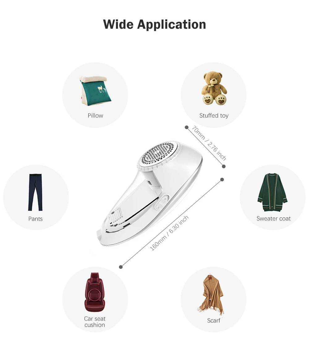 CHIGO Portable Wireless USB Electric Lint Remover Fabric Shaver For Clothes Sweater Pillows Fuzz Shavers Lint Pellet Cut Machine
CHIGO Portable Wireless USB Electric Lint Remover Fabric Shaver For Clothes Sweater Pillows Fuzz Shavers Lint Pellet Cut Machine