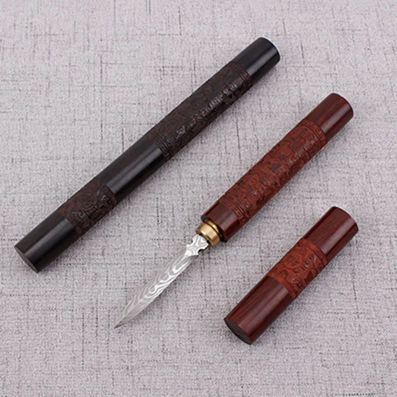 1pcs Stainless Steel Ebony Chinese Puer Tea Needle Cutter Damascus Tea Knife
1pcs Stainless Steel Ebony Chinese Puer Tea Needle Cutter Damascus Tea Knife