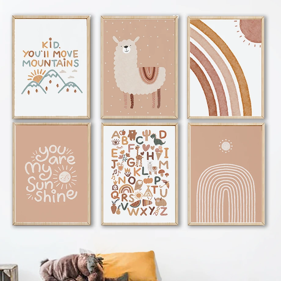 Alpaca Sun Rainbow Alphabet ABC Wall Art Canvas Painting Nordic Posters And Prints Wall Pictures For Kids Room Bedroom Decor
Alpaca Sun Rainbow Alphabet ABC Wall Art Canvas Painting Nordic Posters And Prints Wall Pictures For Kids Room Bedroom Decor