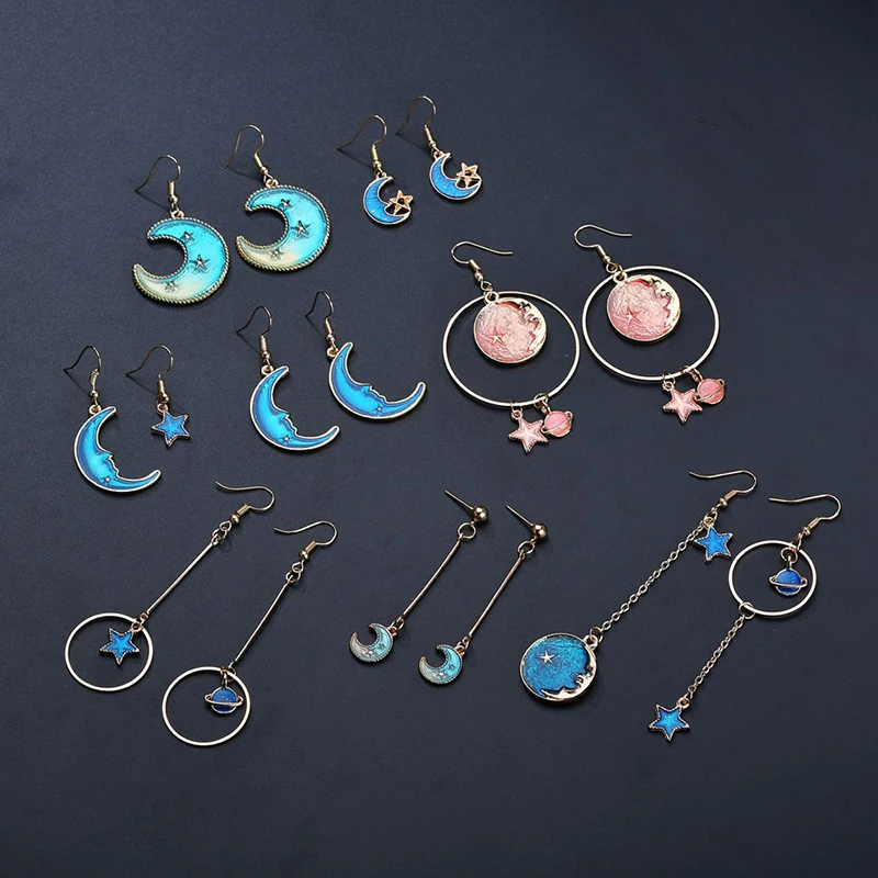 NEW Fashion Asymmetrical Star&Moon shape Earring Set Statement Crystal Long Bohemian Earring For Women Jewelry Earrings ER200050
NEW Fashion Asymmetrical Star&Moon shape Earring Set Statement Crystal Long Bohemian Earring For Women Jewelry Earrings ER200050