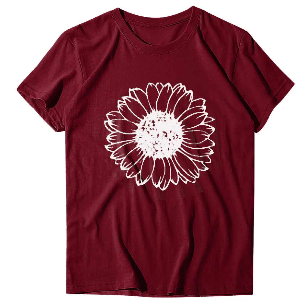 Sunflower Yellow Women T-shirt Aesthetics Graphic Short Sleeve Cotton Polyester T Shirts Female Camisetas Verano Mujer Street
Sunflower Yellow Women T-shirt Aesthetics Graphic Short Sleeve Cotton Polyester T Shirts Female Camisetas Verano Mujer Street