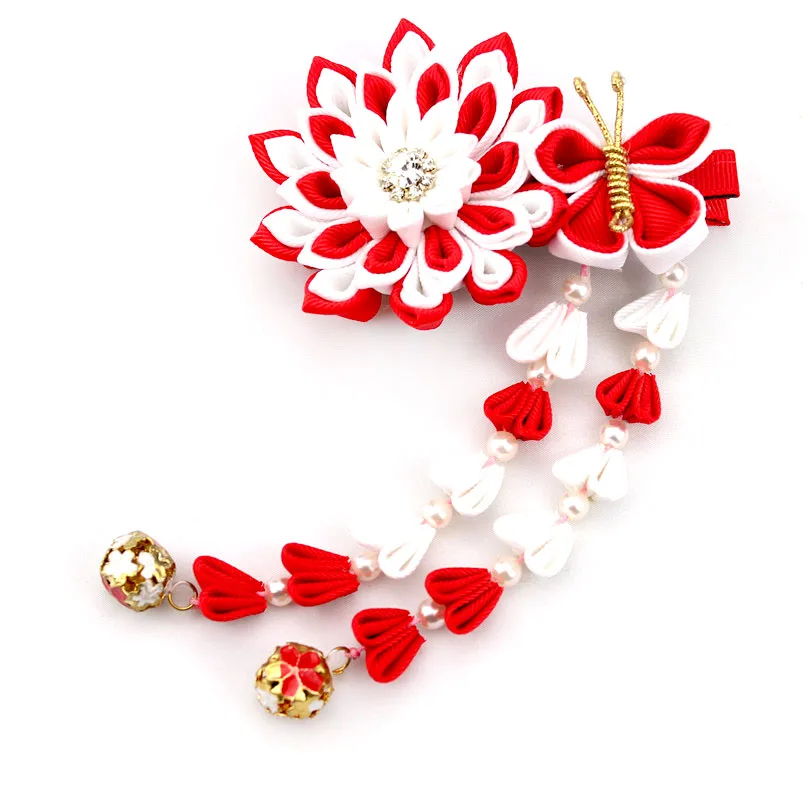 Заколка для волос Ken-tsuami Kanzashi, многослойное украшение в виде ромашек, Осеннее красное кимоно с бабочками и цветами, Yukata, ручная работа, HW057
Заколка для волос Ken-tsuami Kanzashi, многослойное украшение в виде ромашек, Осеннее красное кимоно с бабочками и цветами, Yukata, ручная работа, HW057
