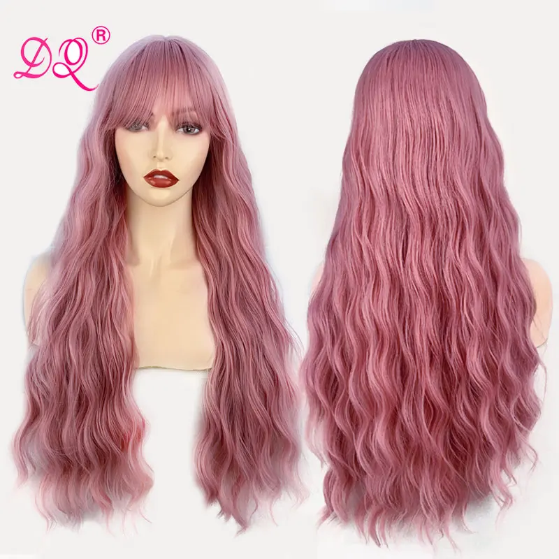 DQ Long Wave Wigs With Bangs Nature Kinky Synthetic Wig Heat Resistant Fiber For Black Women Cosplay Mix Pink Brown Gray Fuchsia
DQ Long Wave Wigs With Bangs Nature Kinky Synthetic Wig Heat Resistant Fiber For Black Women Cosplay Mix Pink Brown Gray Fuchsia