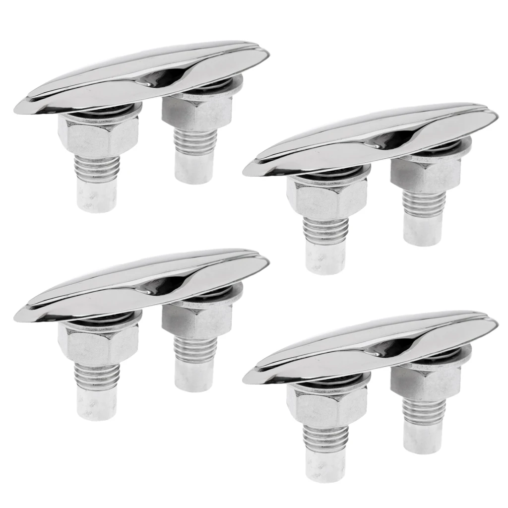 4 Pieces 5'' 125mm 316 Stainless Steel Flush Mount -Up / Pull-Up Cleat - Boat/Marine
4 Pieces 5'' 125mm 316 Stainless Steel Flush Mount -Up / Pull-Up Cleat - Boat/Marine