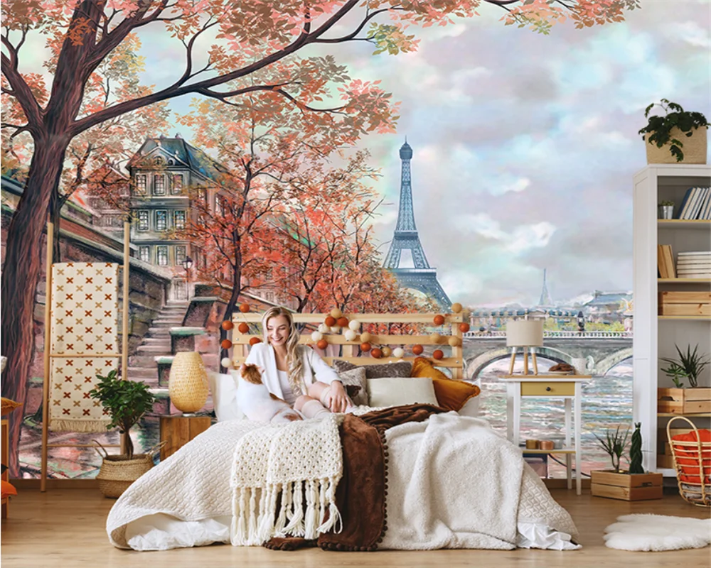 beibehang Custom Nordic hand-painted abstract landscape iron tower wall paper living room TV background wallpaper
beibehang Custom Nordic hand-painted abstract landscape iron tower wall paper living room TV background wallpaper