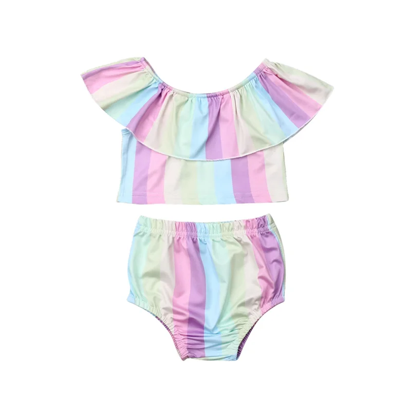 2020 Newborn Baby Girls Summer Clothing Sets Rainbow Top Ruffle Pants Brief 2pcs Outfit Sunsuit for Kid clothes 0-24M
2020 Newborn Baby Girls Summer Clothing Sets Rainbow Top Ruffle Pants Brief 2pcs Outfit Sunsuit for Kid clothes 0-24M