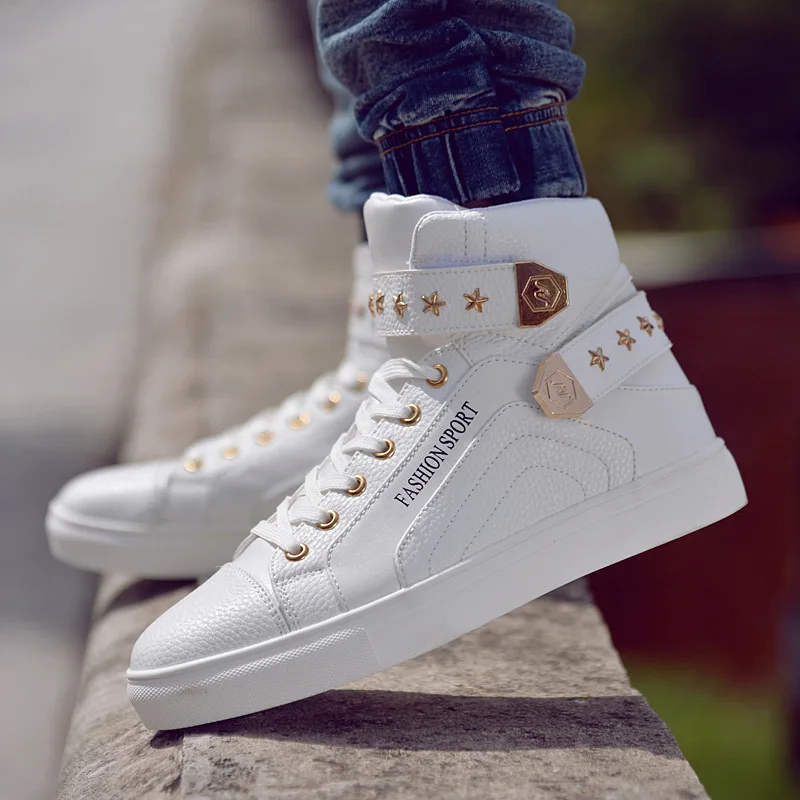 2019 New High Top Men Casual Shoes Fashion Korean Version High Quality White Men Shoes Wear-resistant Flats Male Shoes U3-90 
2019 New High Top Men Casual Shoes Fashion Korean Version High Quality White Men Shoes Wear-resistant Flats Male Shoes U3-90