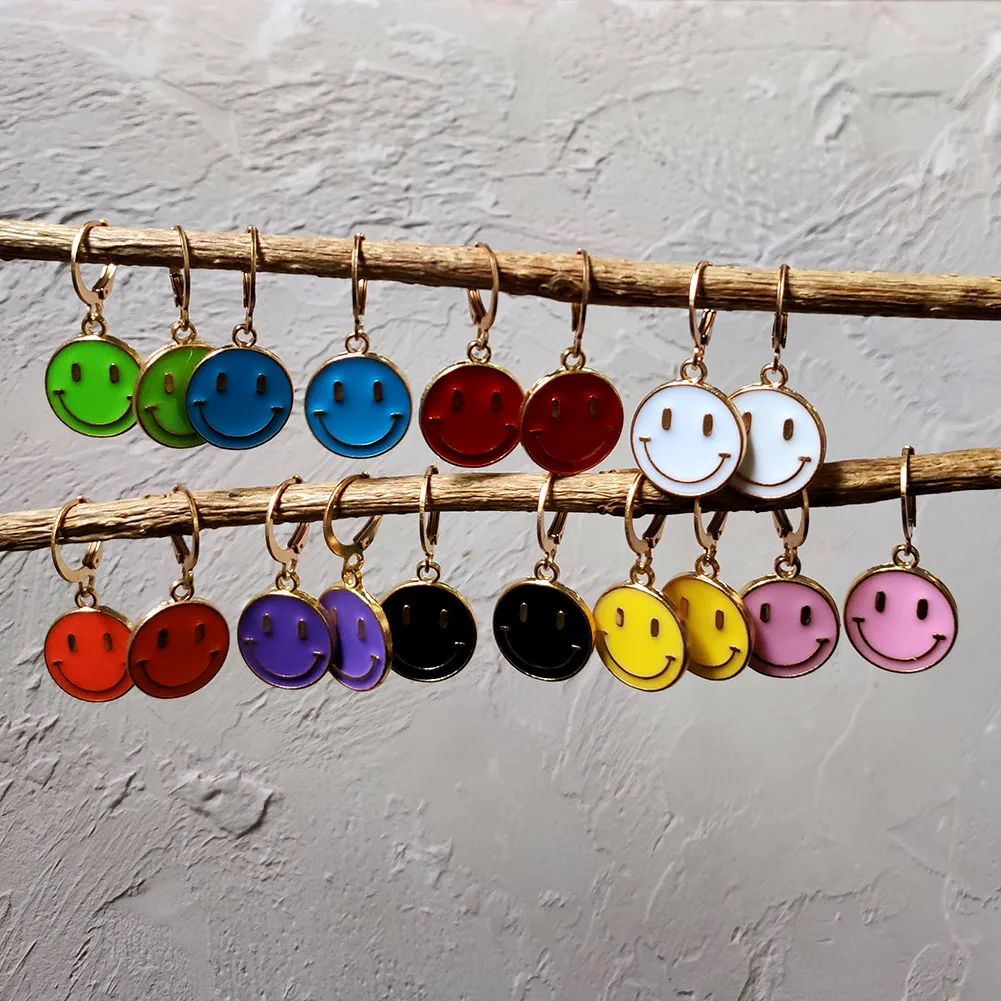 JUST FEEL New Fashion Gold Color Smiley Face Hoop Earrings For Women Girls Simple Round Geometric Earring 2021 Statement Jewelry
JUST FEEL New Fashion Gold Color Smiley Face Hoop Earrings For Women Girls Simple Round Geometric Earring 2021 Statement Jewelry