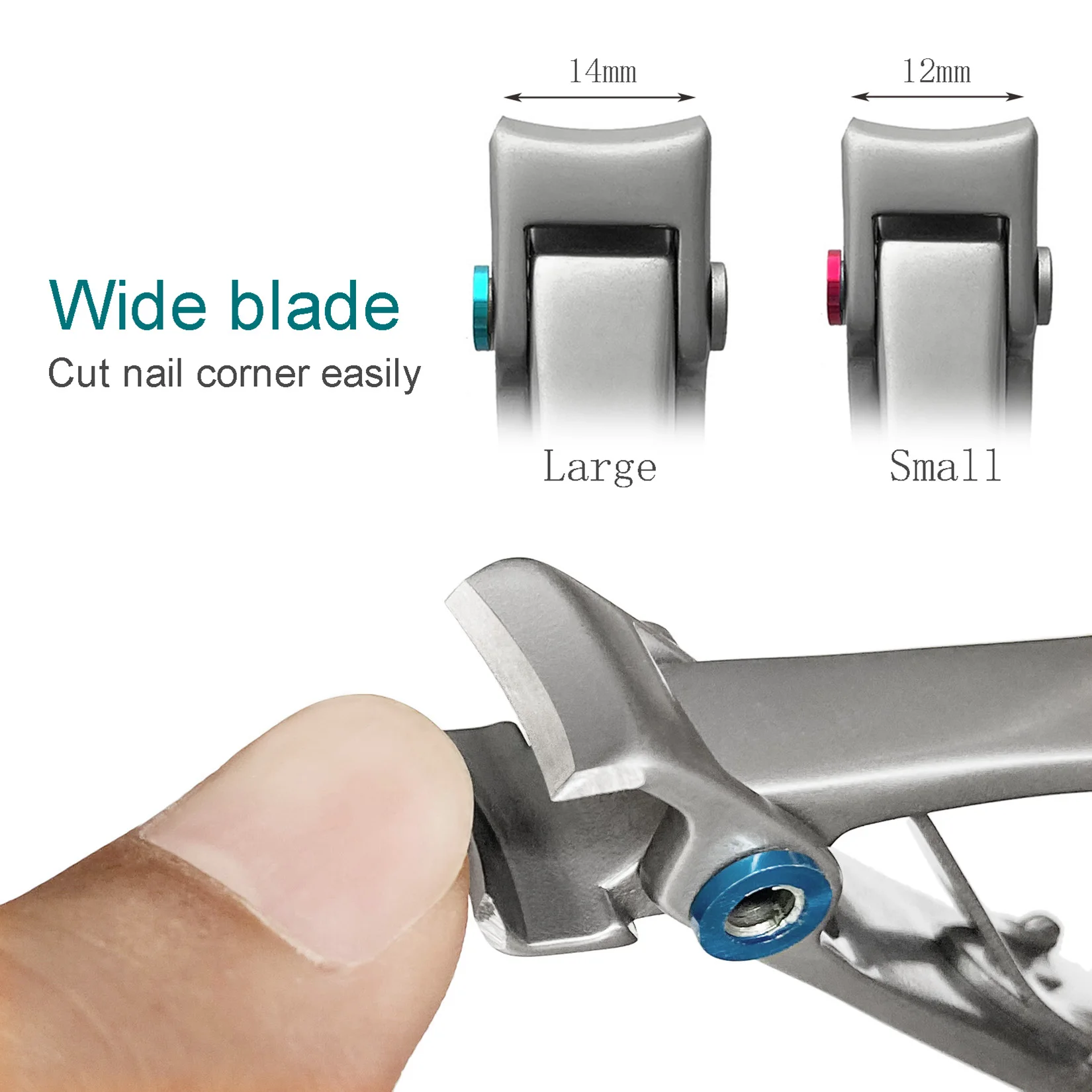Nail Clippers for Thick Nails - 18mm Wide Jaw Opening Extra Large Toenail Clippers Cutter with Nail File for Thick Nails
Nail Clippers for Thick Nails - 18mm Wide Jaw Opening Extra Large Toenail Clippers Cutter with Nail File for Thick Nails