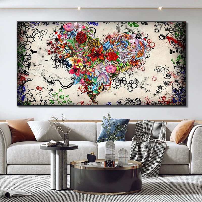 Wall Art Picture Canvas Painting Canvas Print Love Painting Abstract Colorful Heart Flowers Posters For Living Room Home Decor
Wall Art Picture Canvas Painting Canvas Print Love Painting Abstract Colorful Heart Flowers Posters For Living Room Home Decor