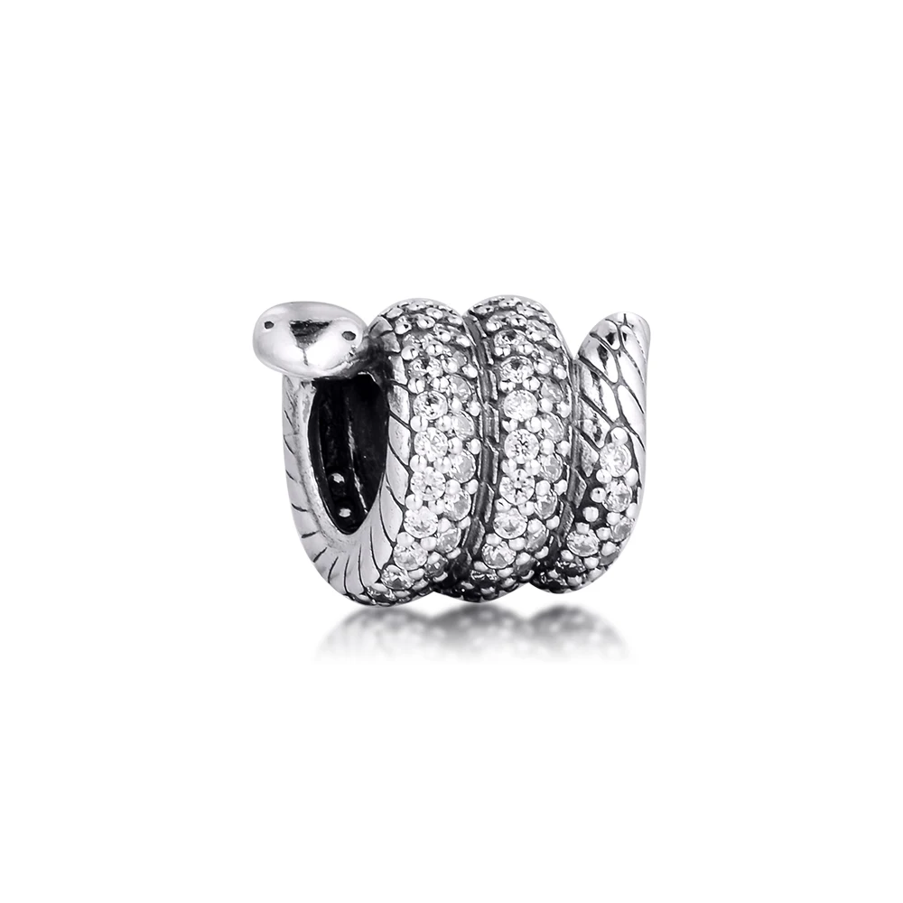 925 Sterling Silver Bead Sparkling Wrapped Snake Charms Fits Bracelet Clear CZ 925 Silver Beads for Jewelry Making 2020 New
925 Sterling Silver Bead Sparkling Wrapped Snake Charms Fits Bracelet Clear CZ 925 Silver Beads for Jewelry Making 2020 New