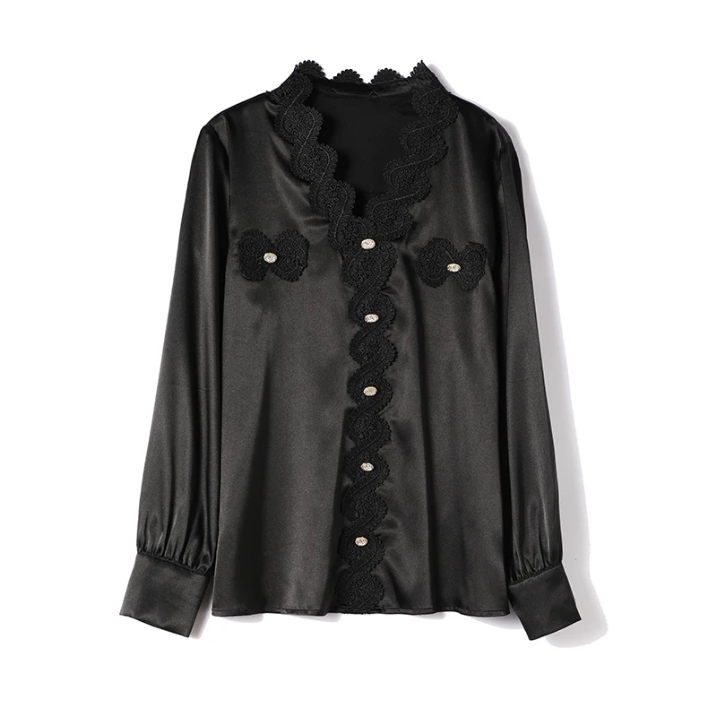 Korean Silk Blouses Women Embroidery Blouse Shirt For Women Long Sleeve Shirts Elegant Woman V Neck Lace Blouse Tops Plus Size
Korean Silk Blouses Women Embroidery Blouse Shirt For Women Long Sleeve Shirts Elegant Woman V Neck Lace Blouse Tops Plus Size