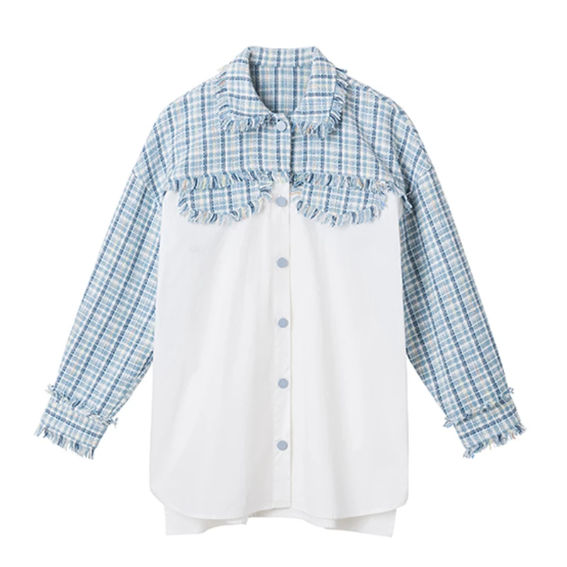 Shirts Women Plaid Shirt Jacket Women's Thin Spring and Autumn New Design Sense Niche Long-sleeved Shirt All-match Blouse
Shirts Women Plaid Shirt Jacket Women's Thin Spring and Autumn New Design Sense Niche Long-sleeved Shirt All-match Blouse