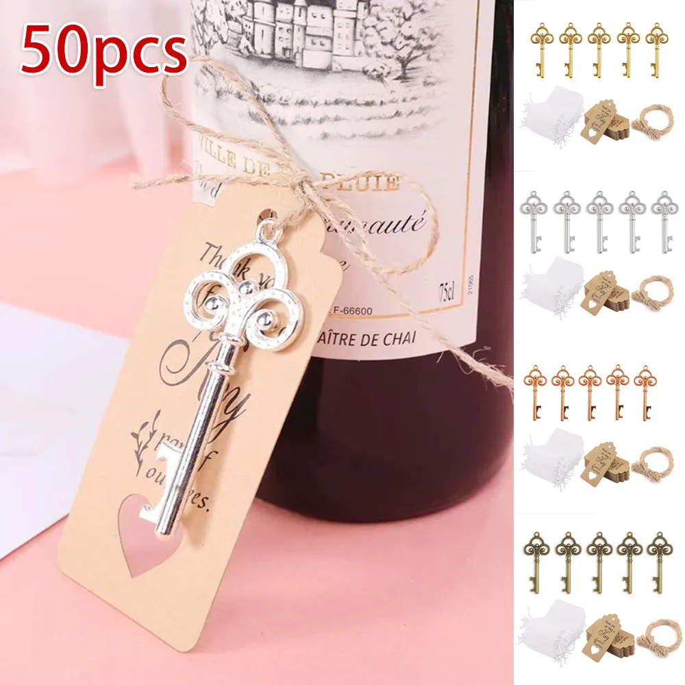 50Set Wedding Souvenirs Party Gifts For Guests Copper Key Beer Bottle Opener With Personalized Sticker Cards Wedding Supplies
50Set Wedding Souvenirs Party Gifts For Guests Copper Key Beer Bottle Opener With Personalized Sticker Cards Wedding Supplies